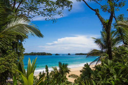 Blick auf Strand Bocas del Toro Panama