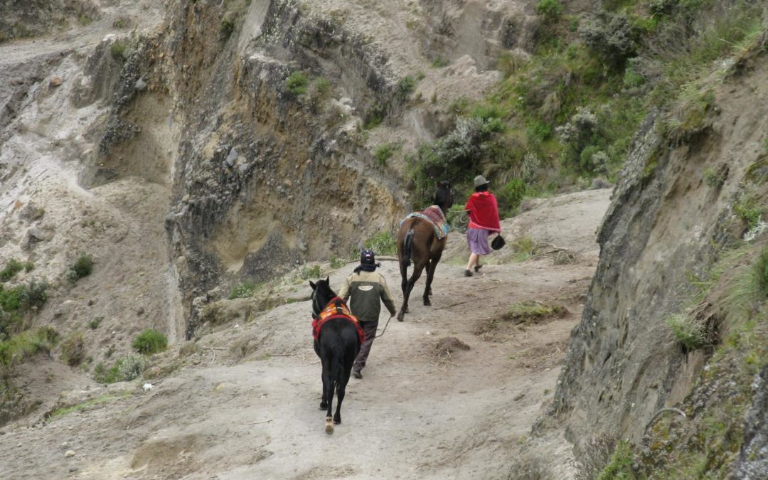 Wanderung Quilotoa Lagune Ecuador