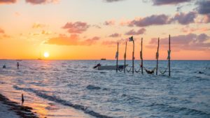 Sonnenuntergang Insel Holbox Mexiko Reise