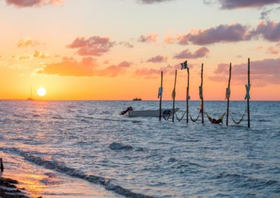 Sonnenuntergang Insel Holbox Mexiko Reise