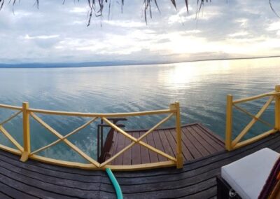 Aussicht Wasserhütte Familienreise Panama