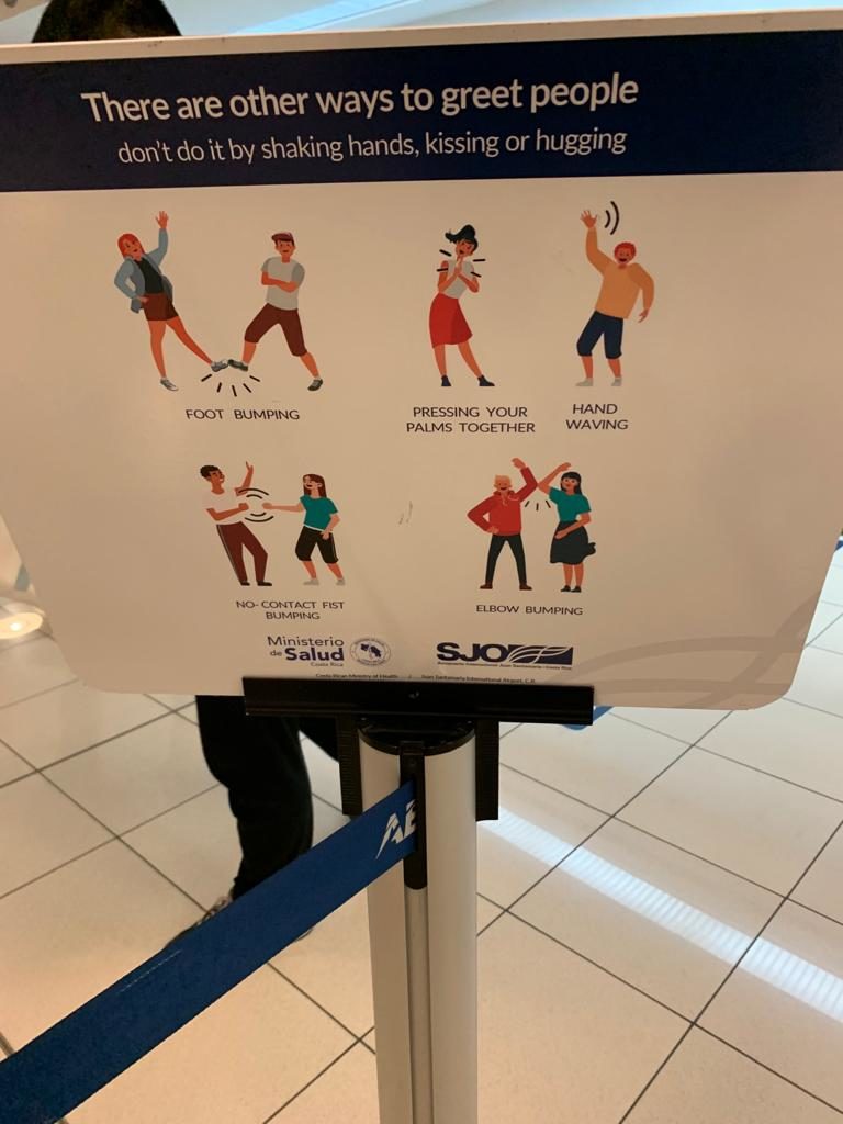 Hygieneregeln Flughafen San Jose Cosa Rica